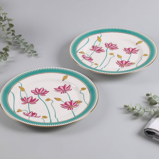 India Circus Emerald Blossom Dinner Plate (Set of 2)