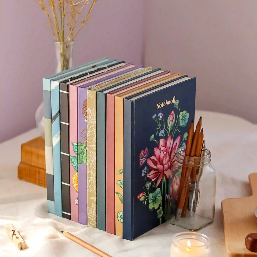Roohani Rang Ruled Journal  (Plumeria Pink)