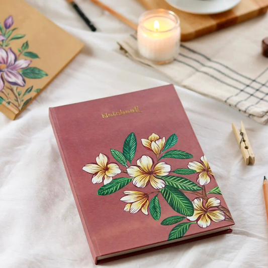 Roohani Rang Ruled Journal  (Plumeria Pink)