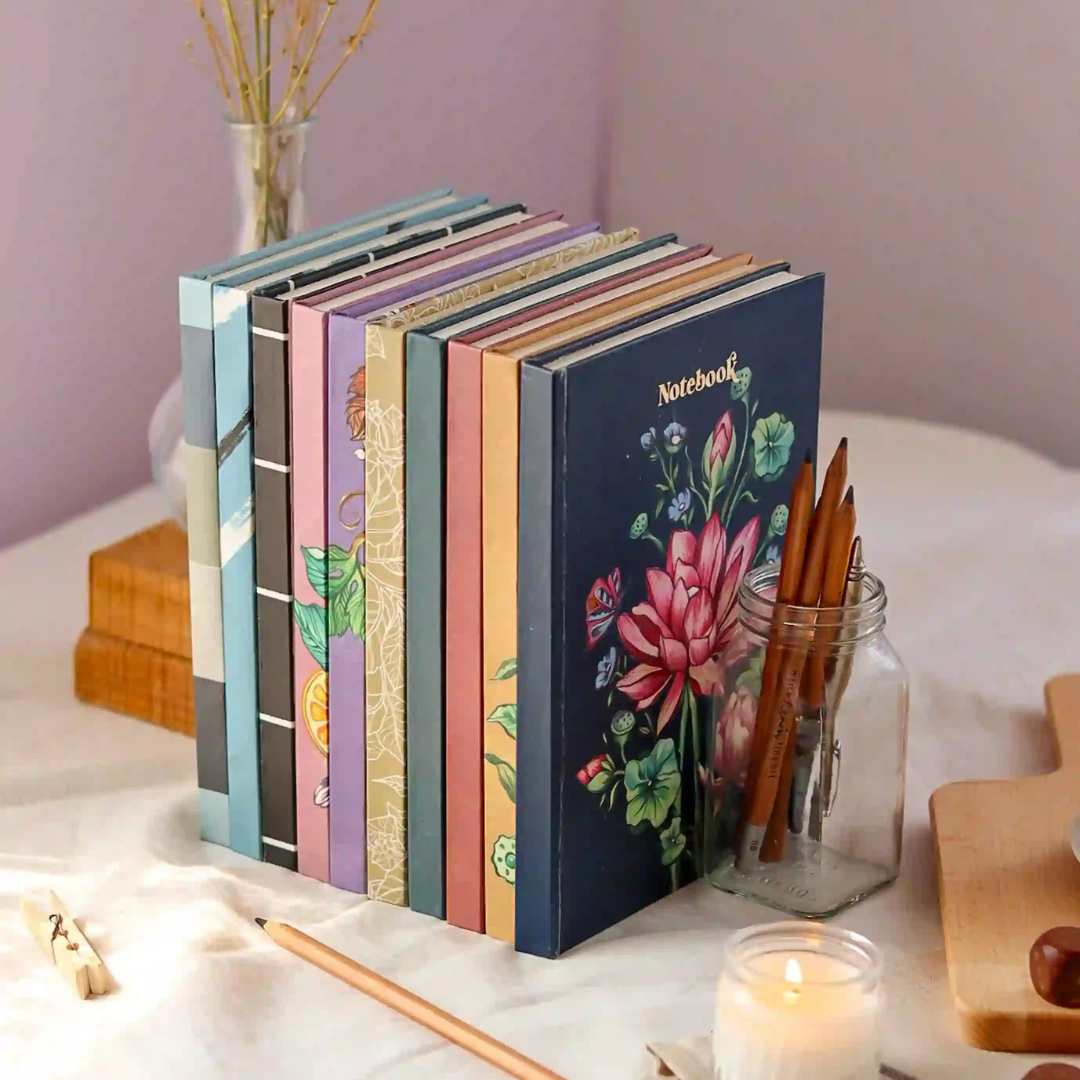 Roohani Rang Ruled Journal (Plaid Black)