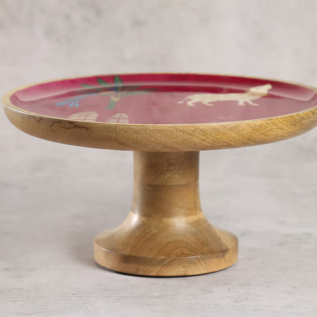 India Circus Magenta Biome Mystique Cake Stand