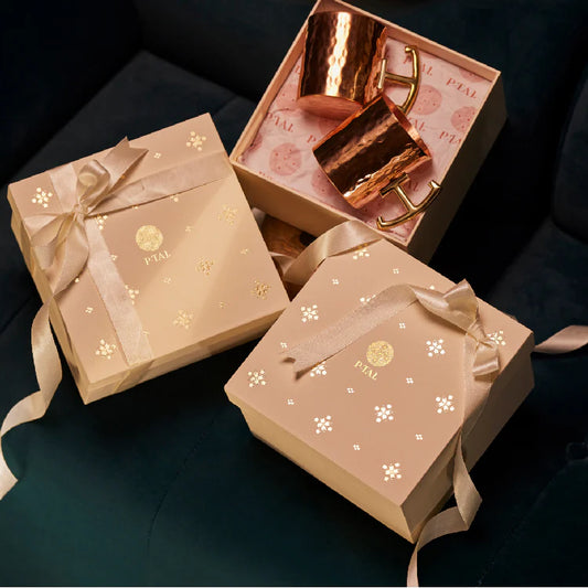 P-TAL Copper Moscow Mule Mugs (In a Gift Box)