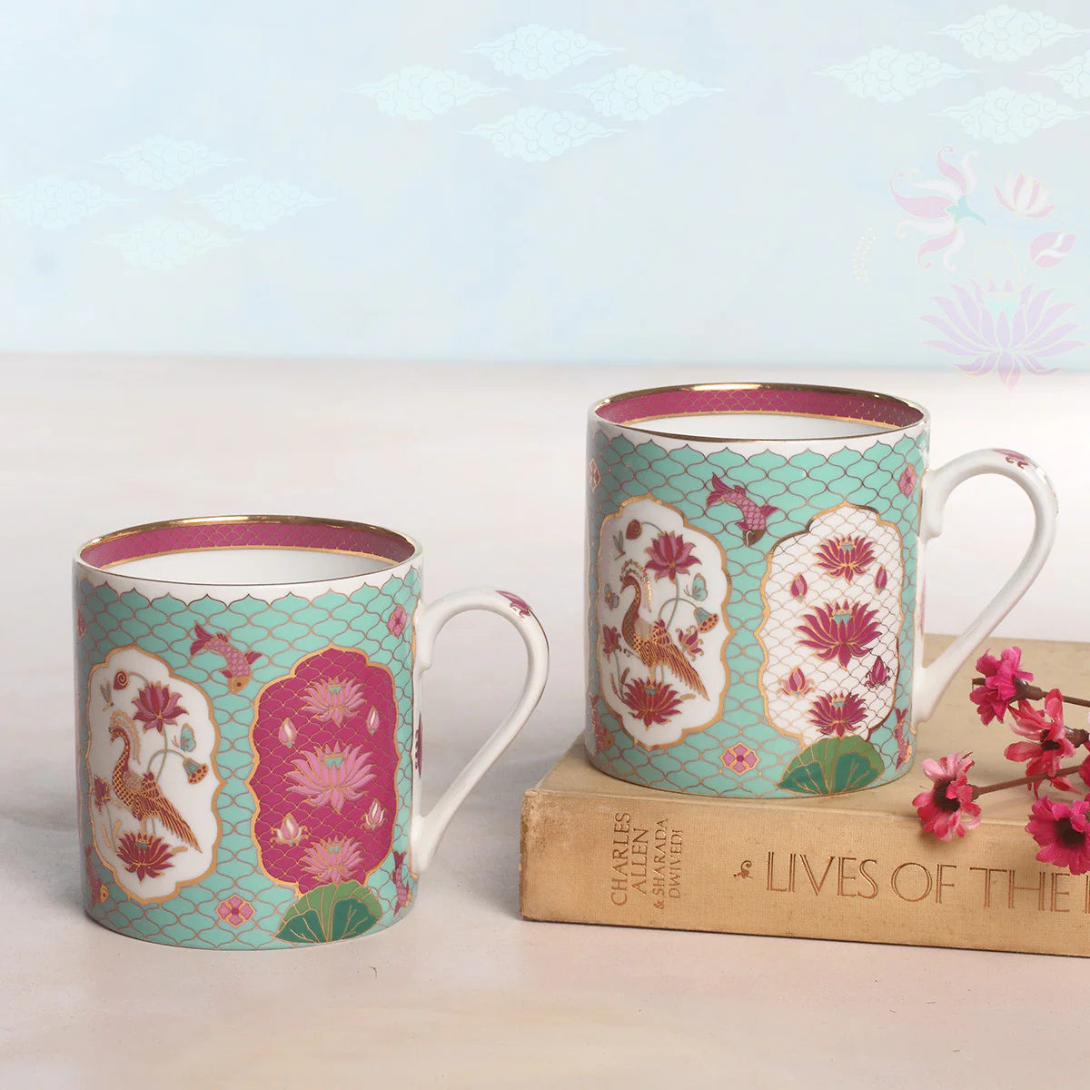 Kainaat Saryu Lotus Mug (Set of 2)
