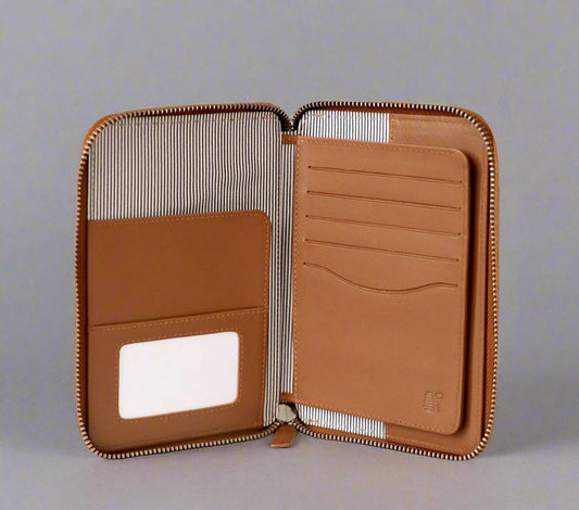 Nappa Dori Zip Passport Case