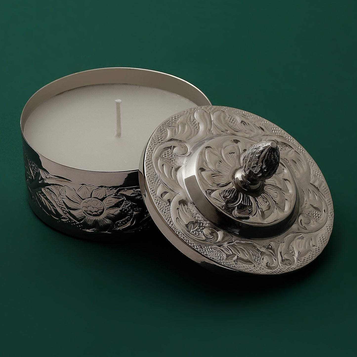 Purple Bird 'Bahaar' Silver Plated Candle (Midnight Jasmine)
