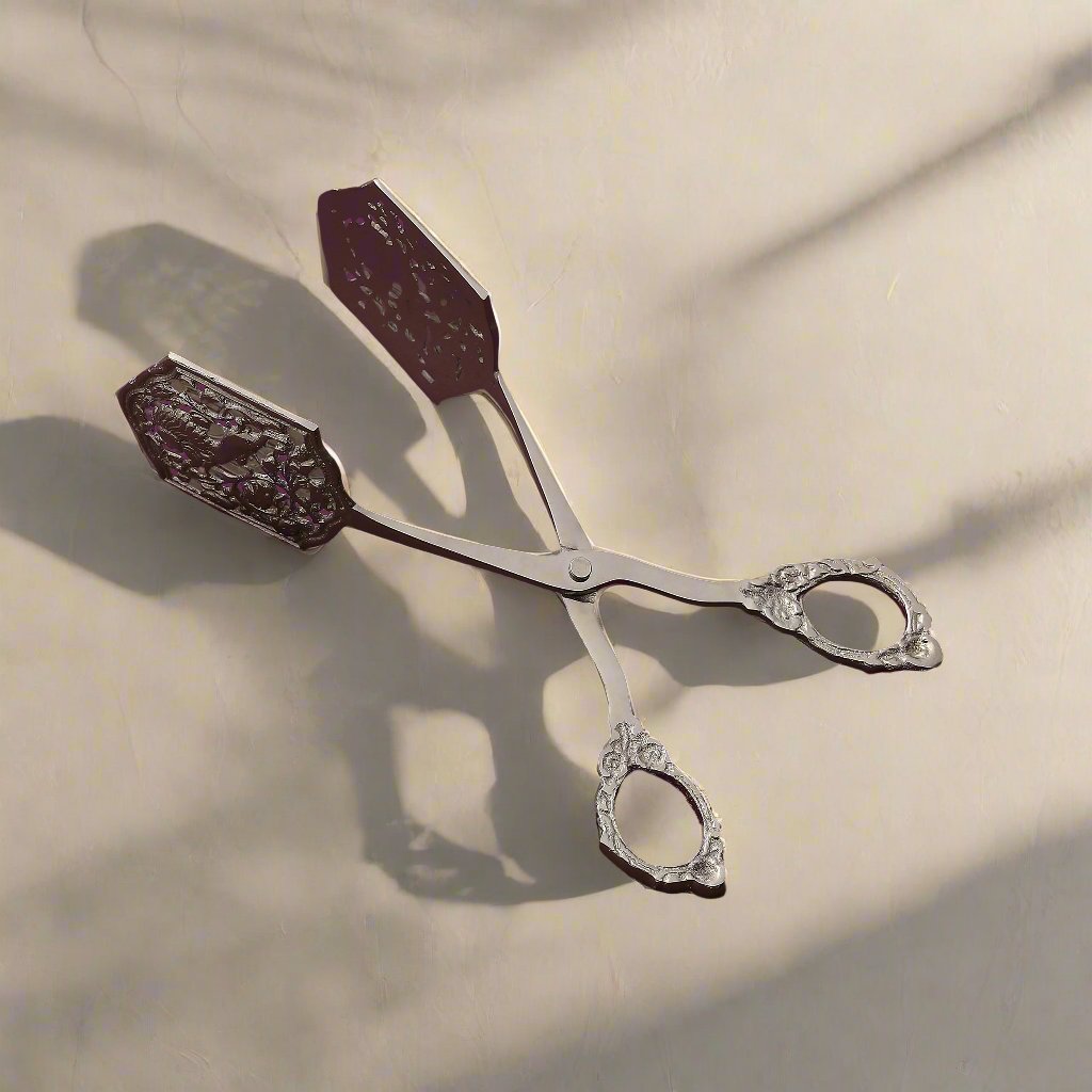 Purple Bird 'Jungle Raj' Silver Plated Filigree Tong
