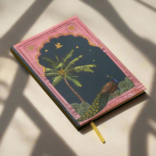 Purple Bird 'Mor Mahiya' Hardbound Notebook