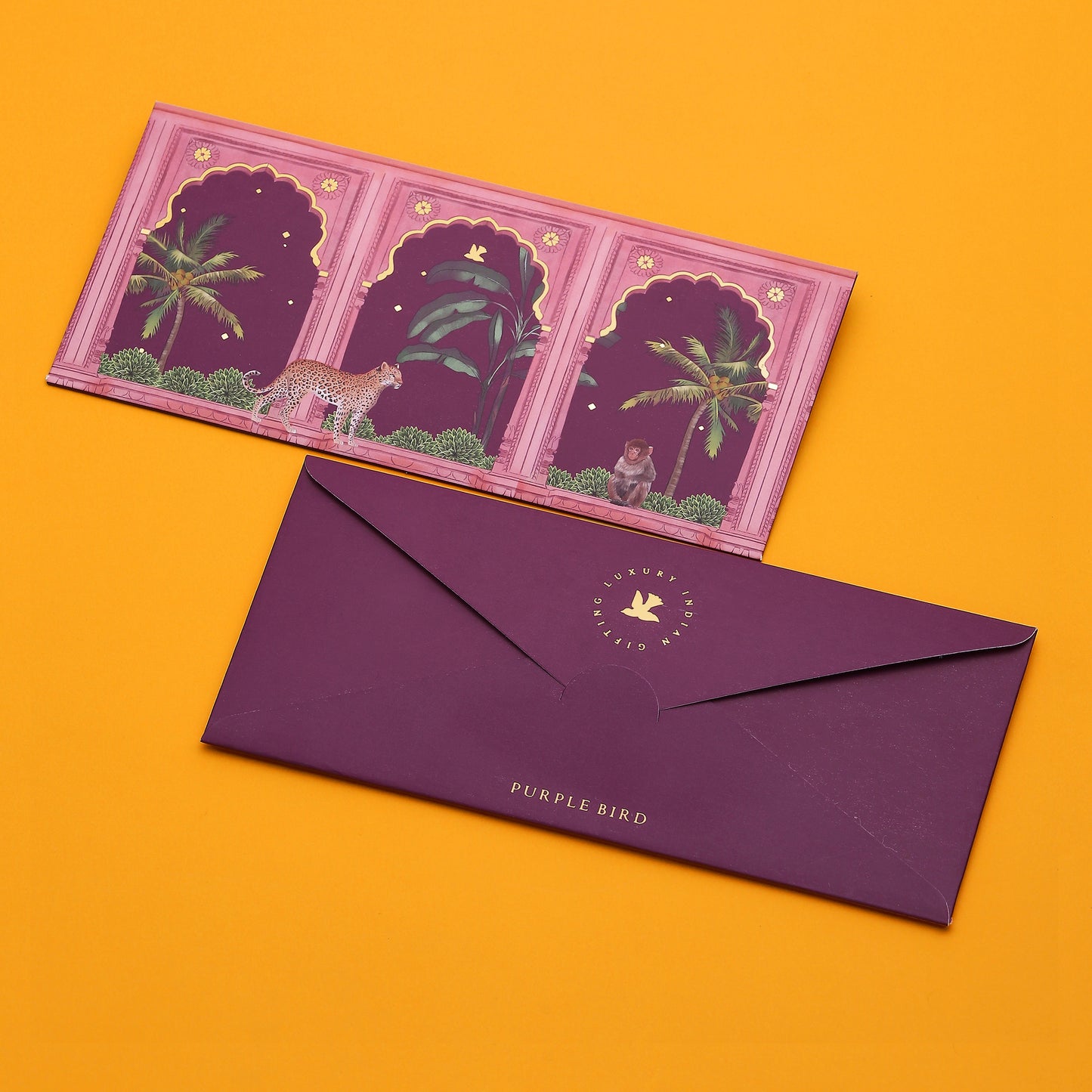 Purple Bird 'Leopard Leela' Money Envelope (Pack of 5)