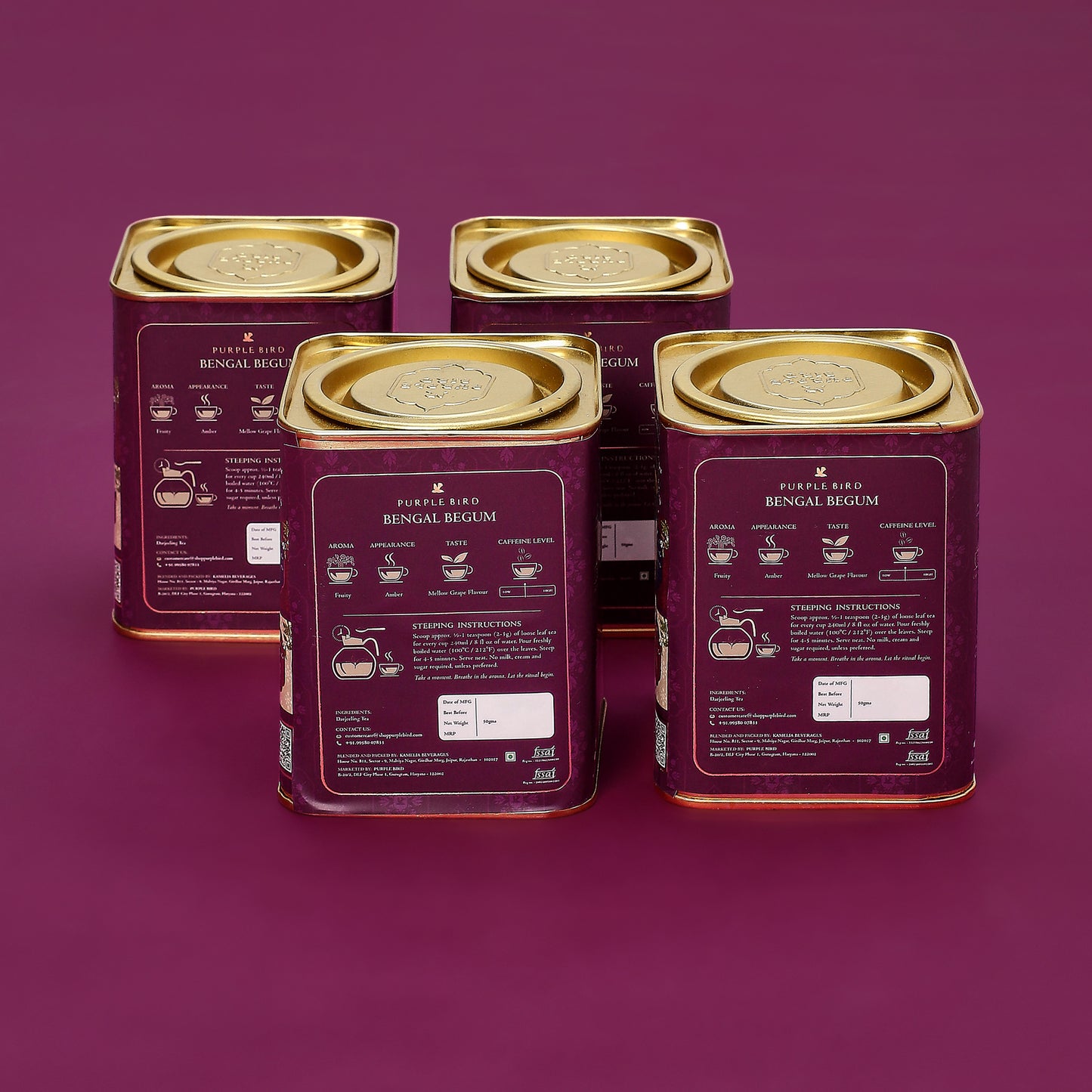 Purple Bird 'Bengal Begum' Premium Darjeeling Tea (50g Loose Leaf)