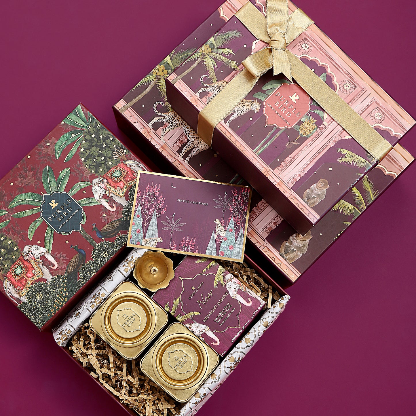 Purple Bird 'Mehek' Luxury Festive Gift Box