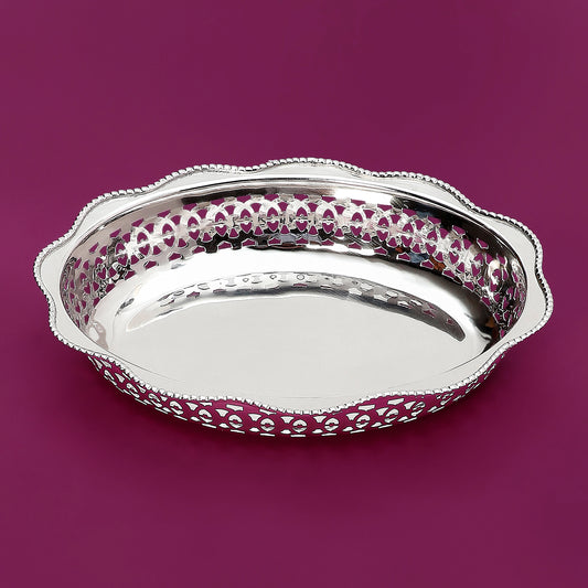 Purple Bird Silver Plated 'Maharani' Bread Basket
