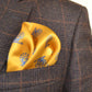 Khatu Yellow Peacock Pocket Square