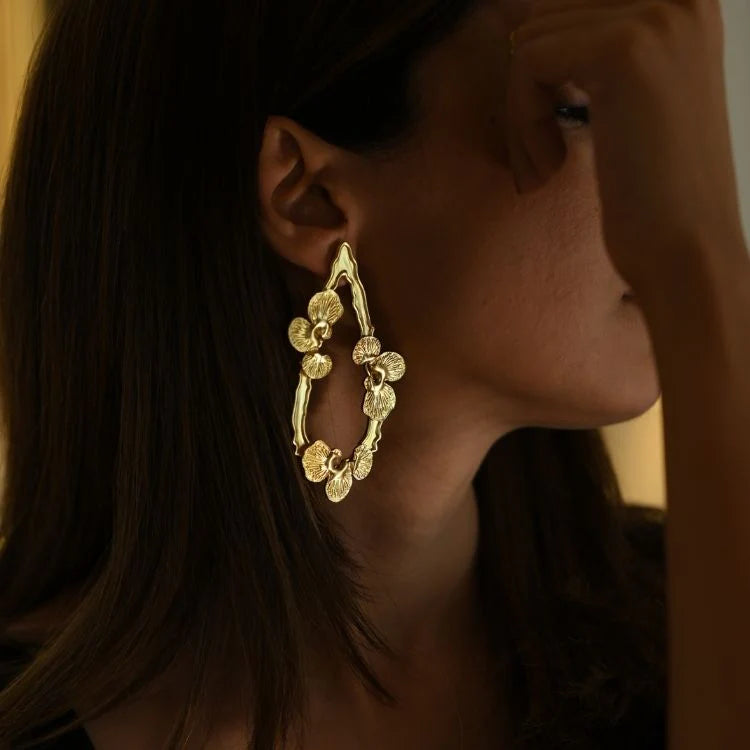 Eurumme Gold Dewdrop Earrings