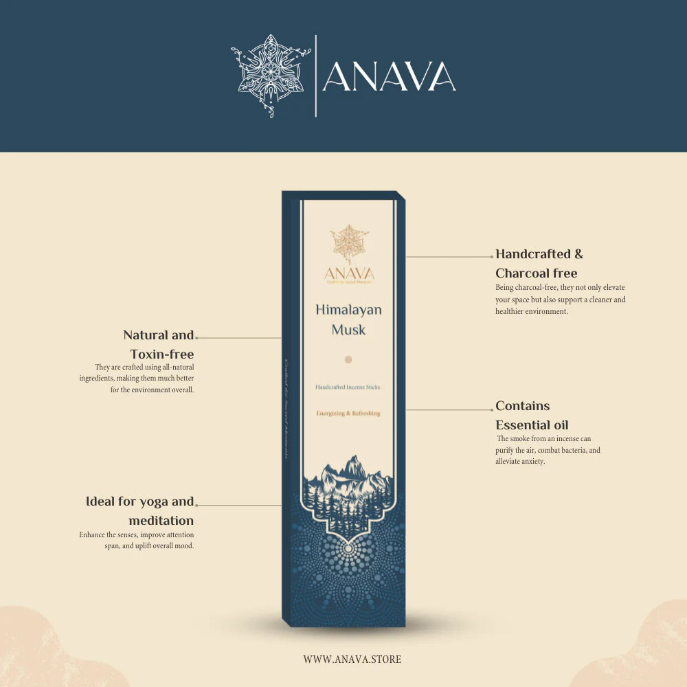 House of Anava Himalayan Musk Incense Sticks (Pack of 2)