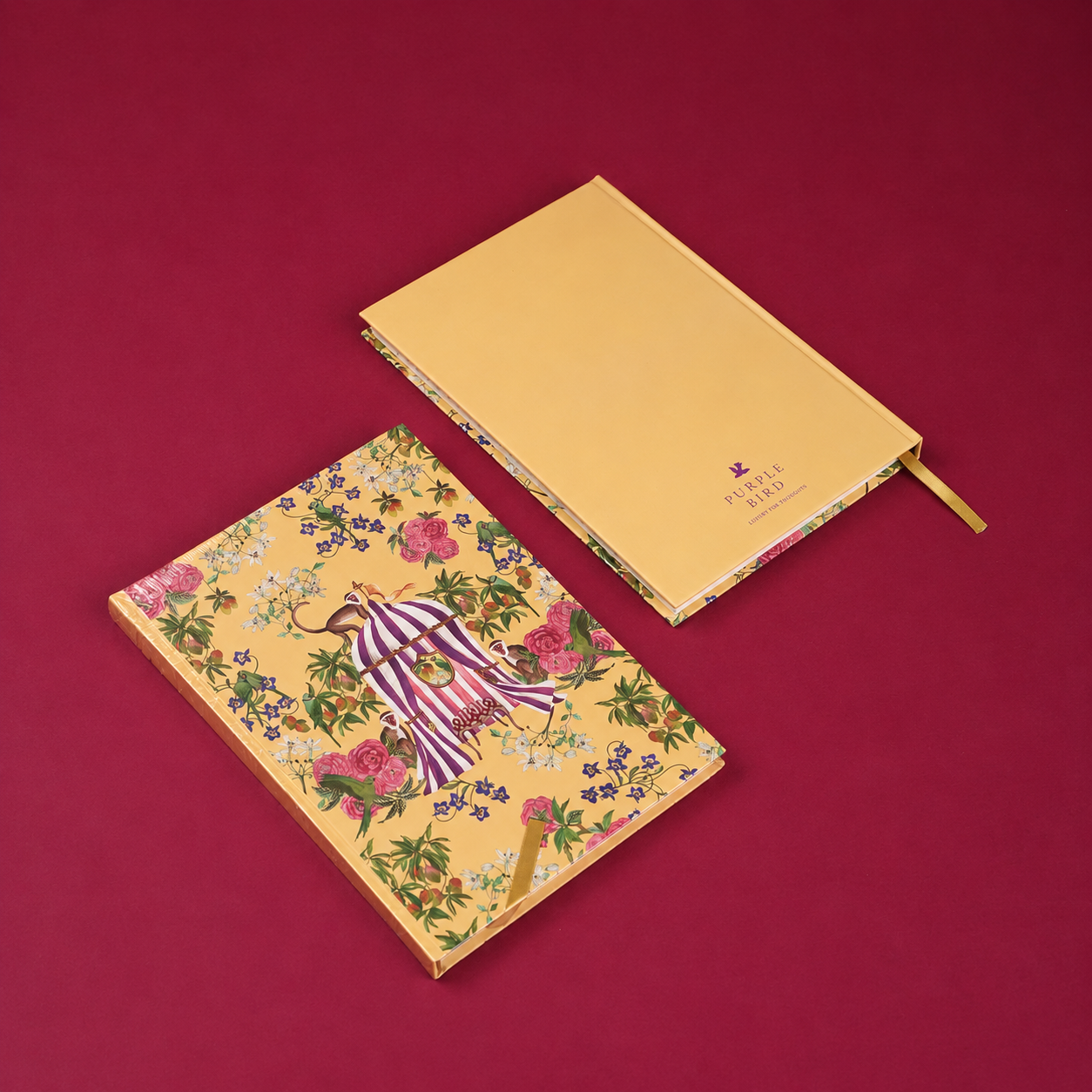 Purple Bird 'Mango Mela' Hardbound Notebook