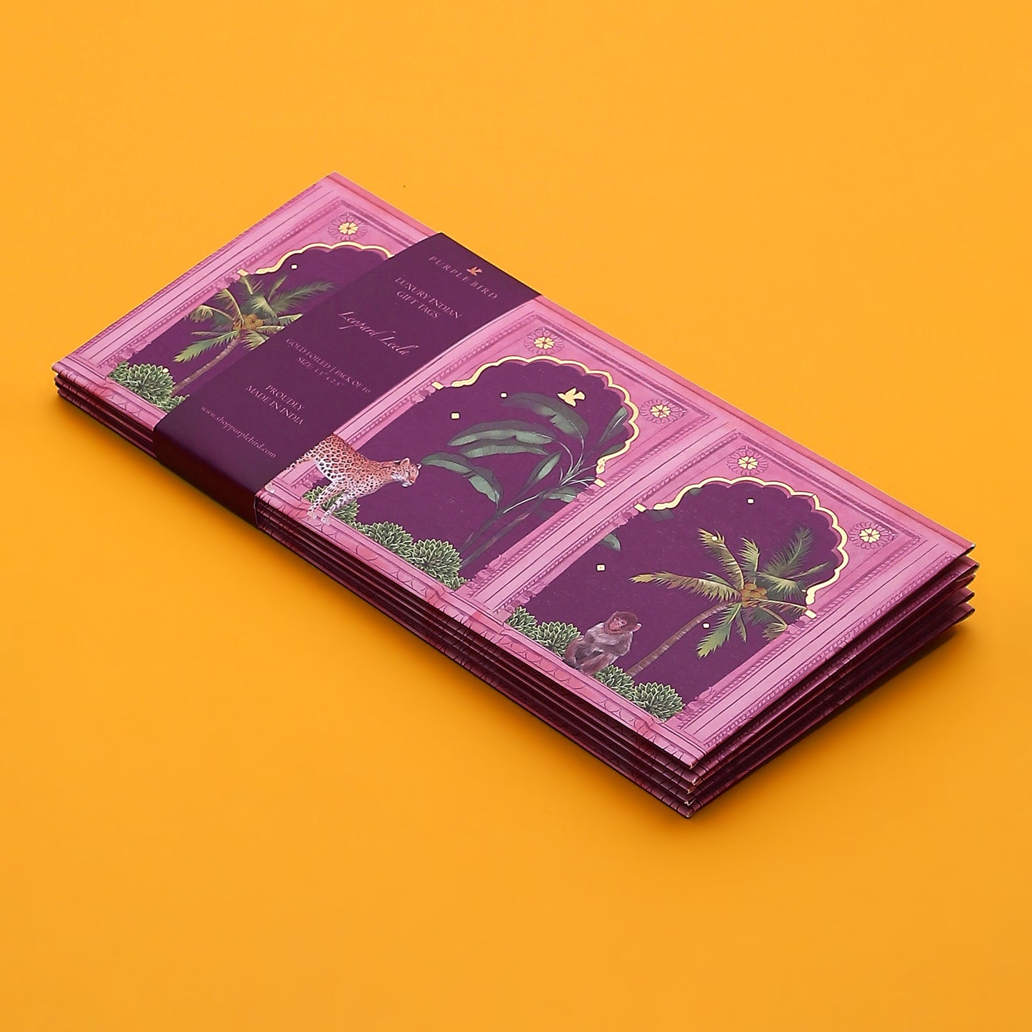 Purple Bird 'Leopard Leela' Money Envelope (Pack of 5)