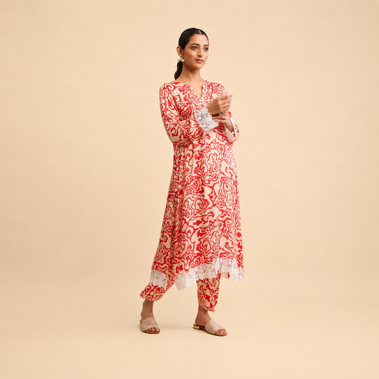 Krishnchura Kurta and Pant Set