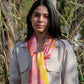 Khatu Pink and Yellow Wild Feline Scarf