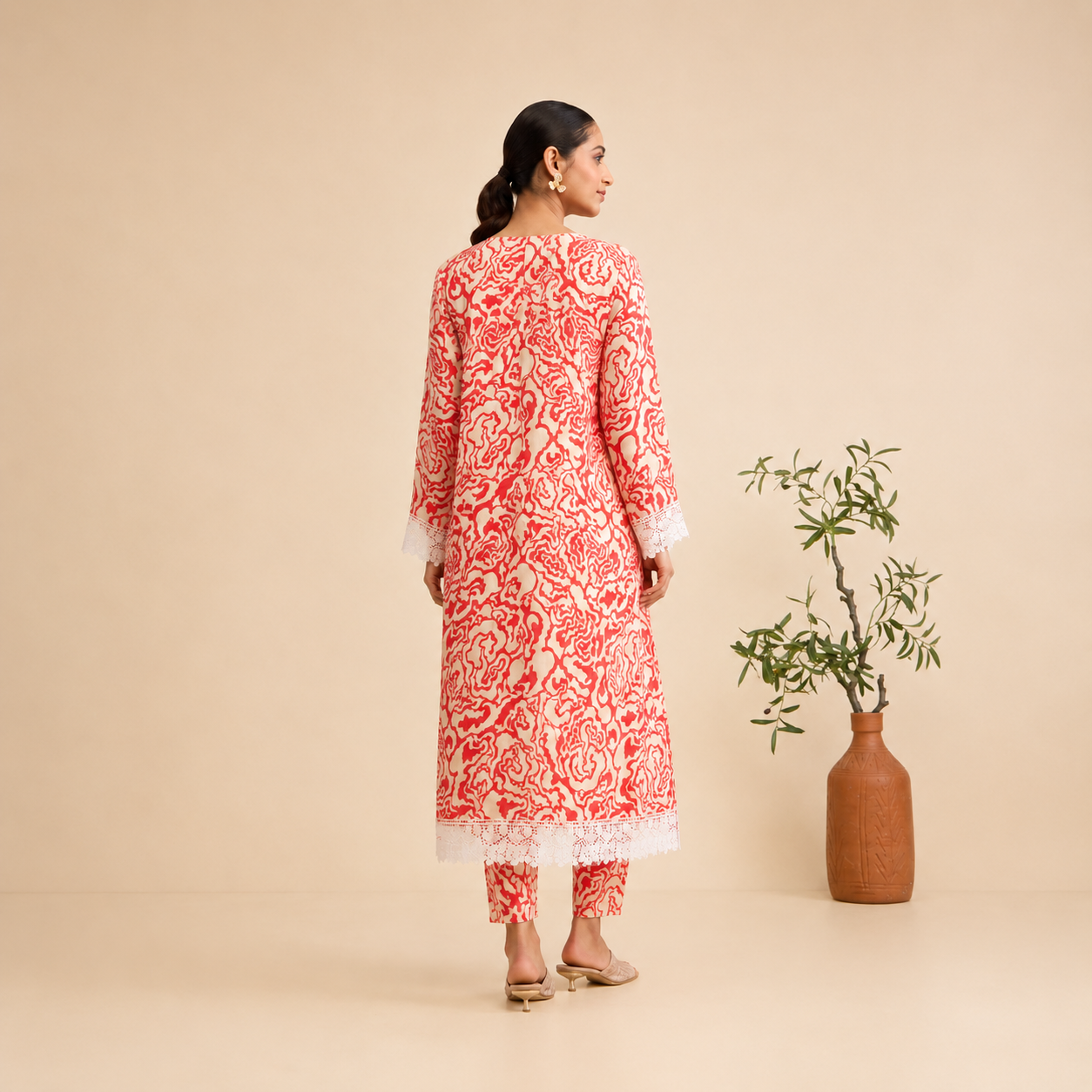 Krishnchura Kurta and Pant Set