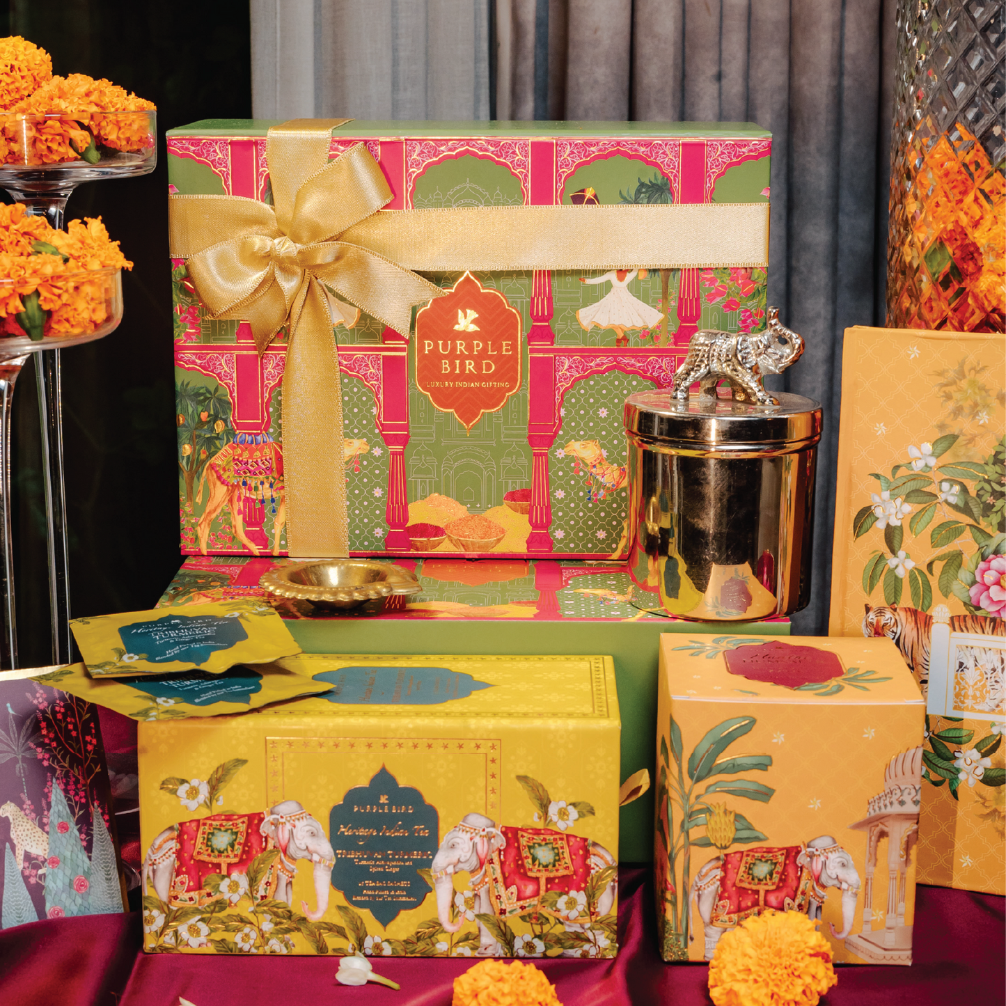 Purple Bird Aabha Luxury Gift Box