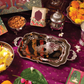 Purple Bird 'Alankar' Silver Plated Arched Tray with Handles