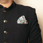 Purple Bird 'Anaar Baagh' Twill Silk Pocket Square - Firoza