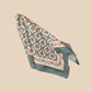 Purple Bird 'Anaar Baagh' Twill Silk Pocket Square - Firoza