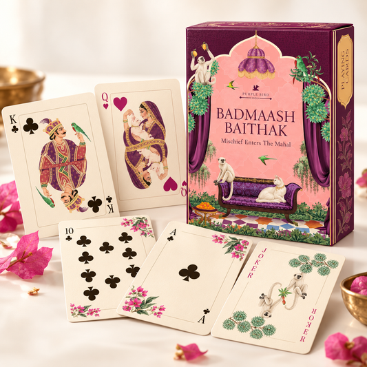 Purple Bird 'Badmaash Baithak' Luxury Playing Cards