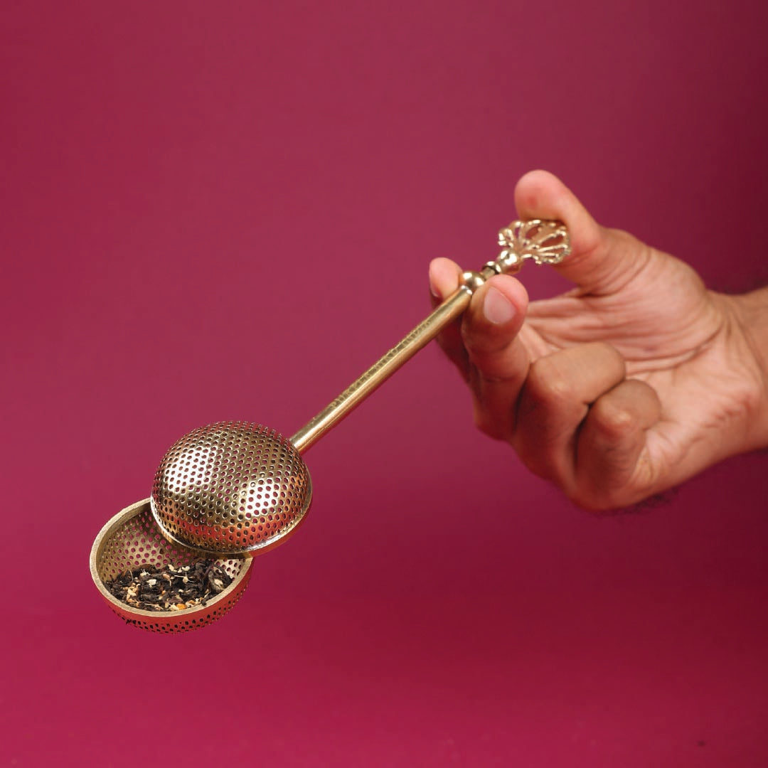 Purple Bird ‘Shahi’ Brass Tea Strainer