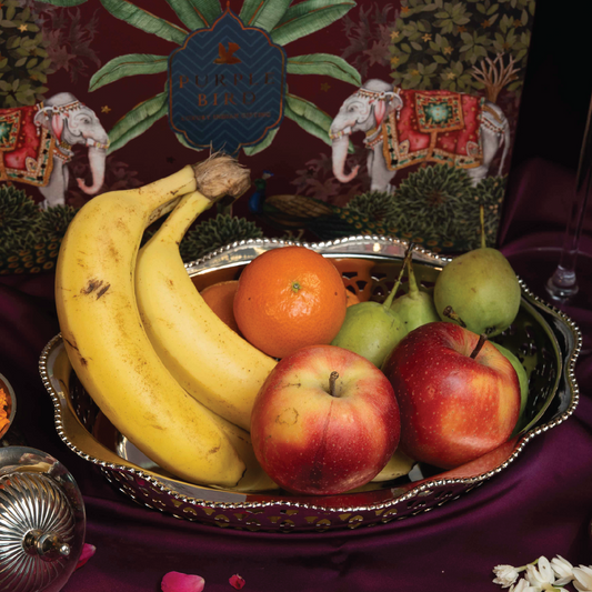 Purple Bird Silver Plated 'Maharani' Bread/Fruit Basket