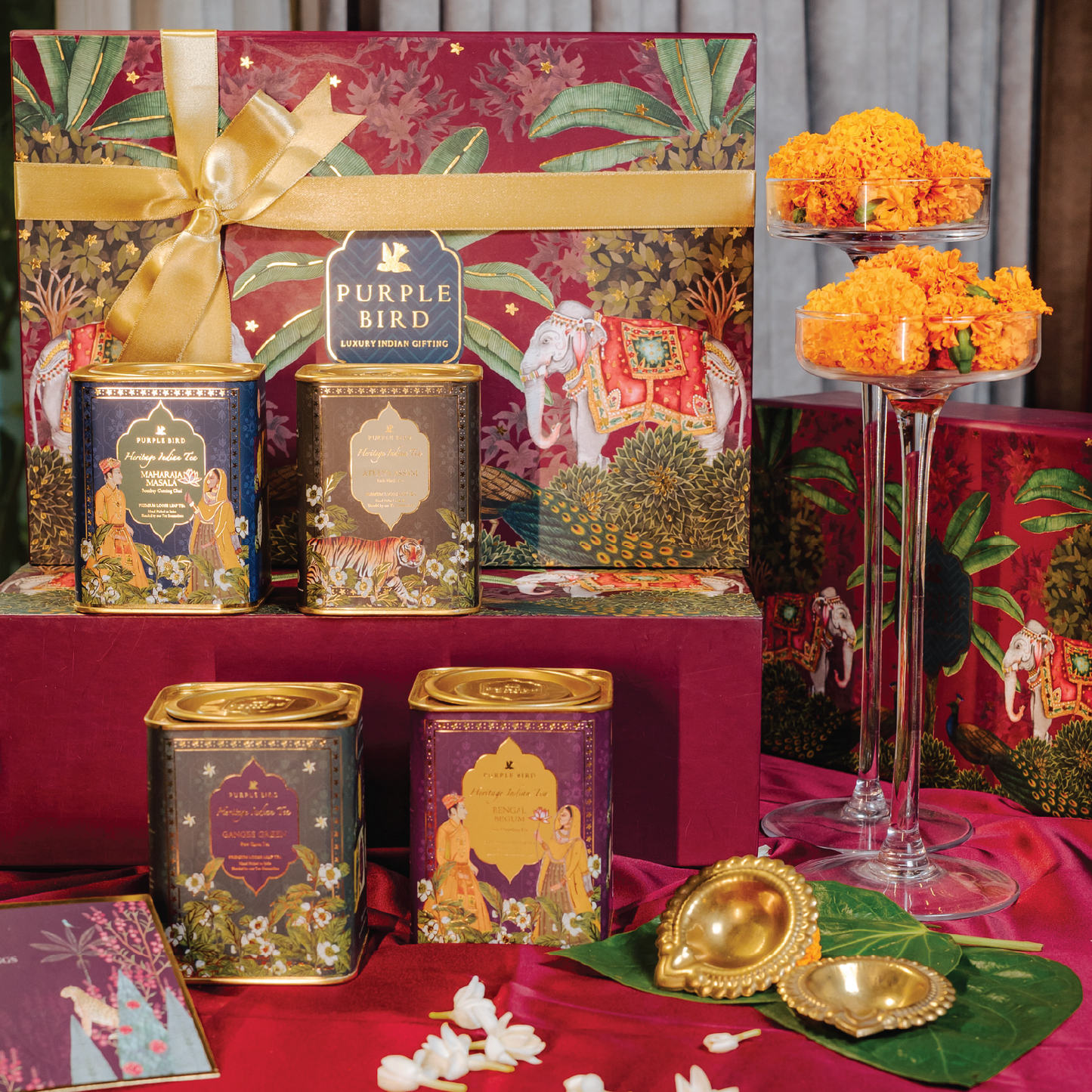 Purple Bird 'Charminar' Premium Tea Gift Box