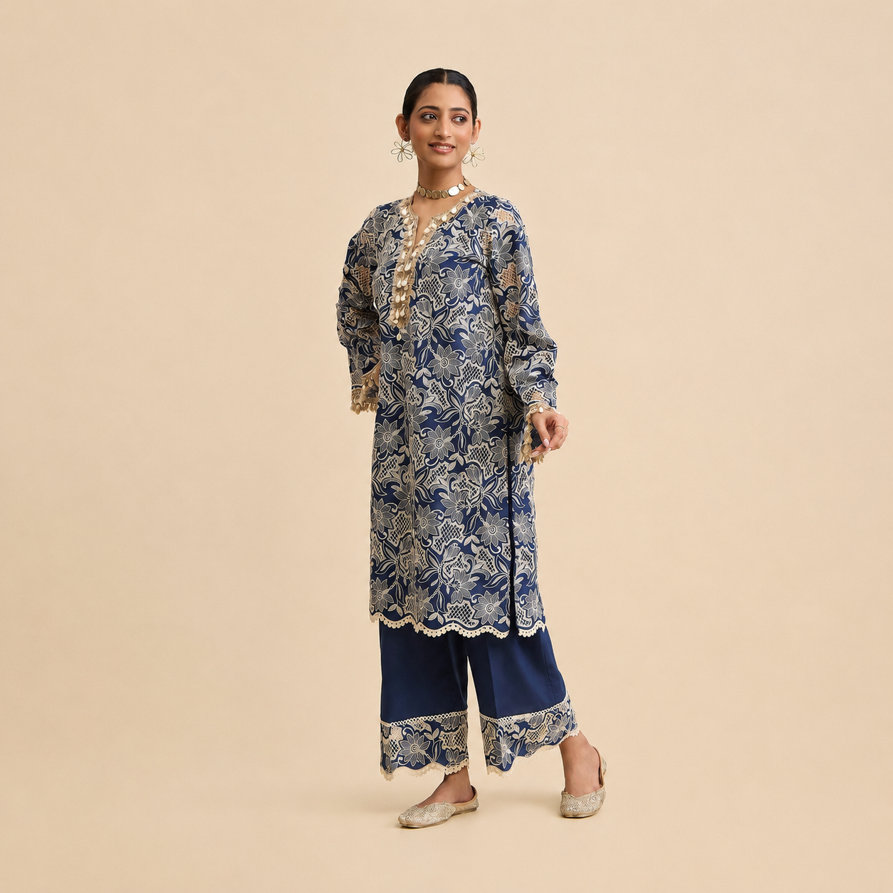 Rajbari Kurta and Pant Set