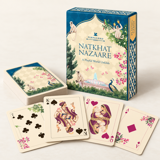 Purple Bird 'Natkhat Nazaare' Luxury Playing Cards