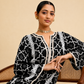 Alpona Kurta and Pant Set - Black
