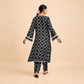 Alpona Kurta and Pant Set - Black