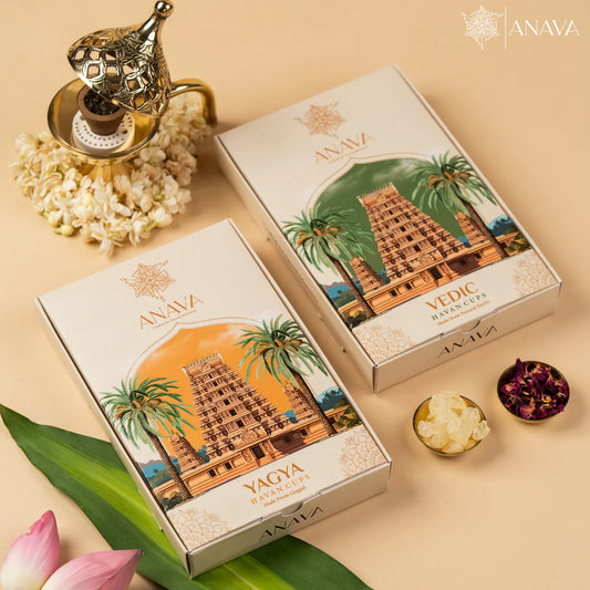 House of Anava Spiritual Havan Cups Combo Pack-Guggal & Pure Herbal Essence