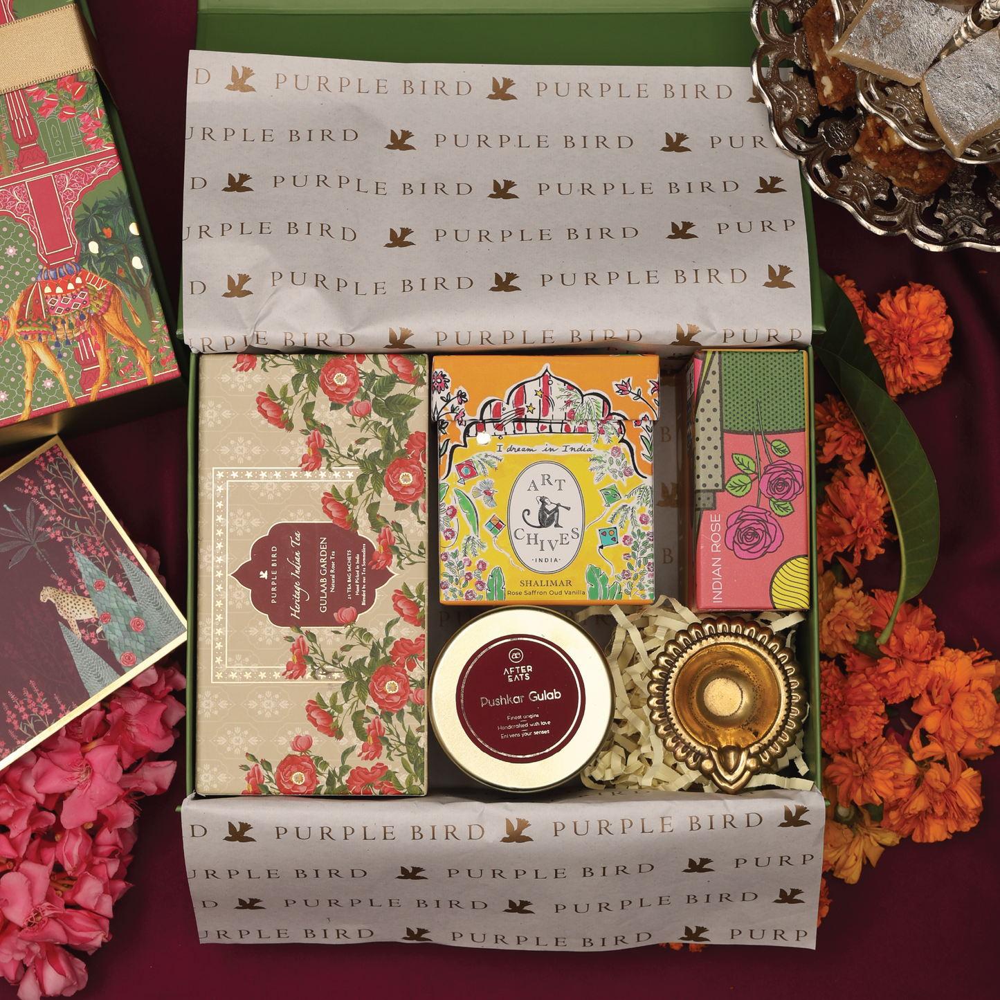 Purple Bird Surangi Luxury Gift Box