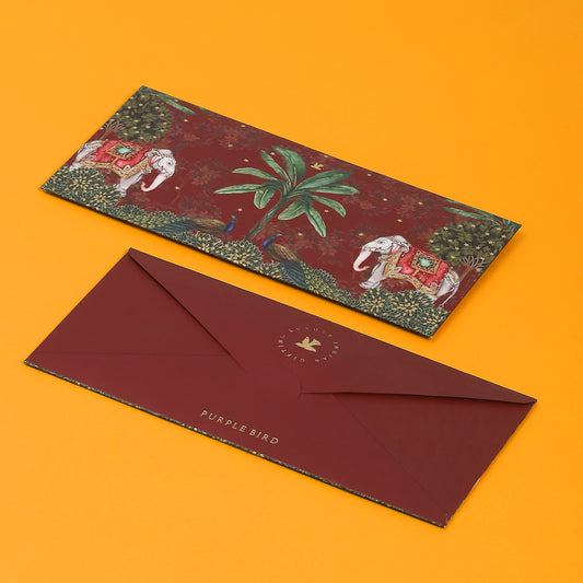 Purple Bird 'Maharani Baagh' Money Envelope (Pack of 5)