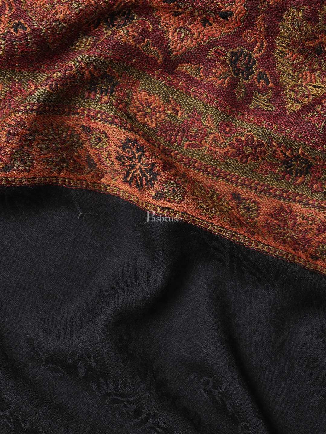 Pashtush Fine Wool Stole Tuscan Black