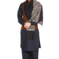 Pashtush Men’s Fine Wool Reversible Muffler Black