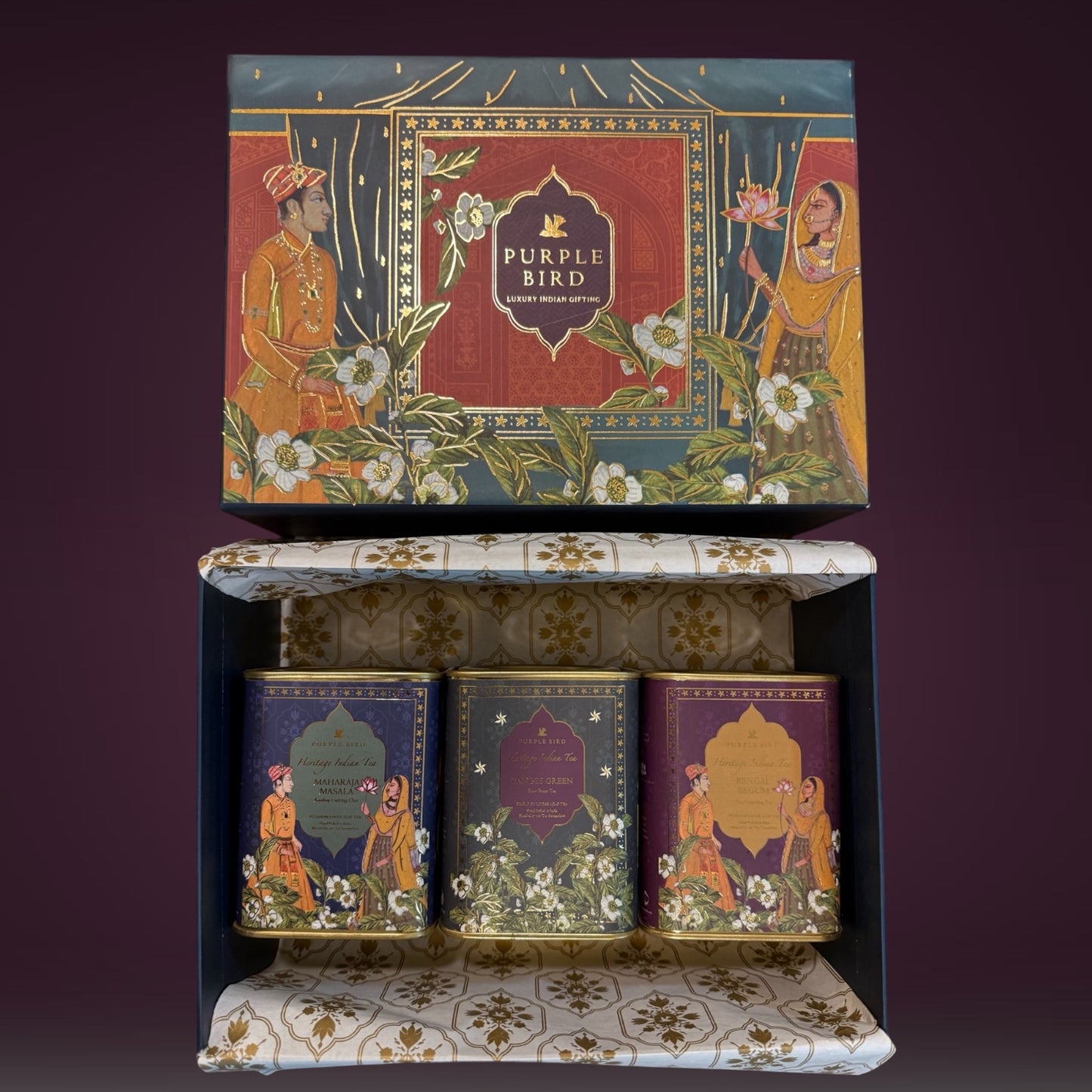 Purple Bird Triveni Luxury Tea Gift Box