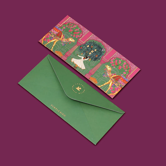 Purple Bird 'Jaipur Jharokha' Money Envelope (Pack of 5)