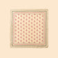 Purple Bird 'Kamal Buta' Twill Silk Pocket Square - Cream