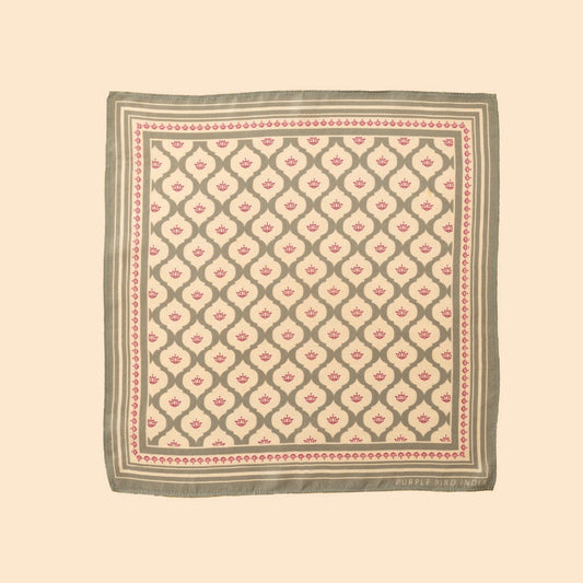 Purple Bird 'Kamal Jaal' Twill Silk Pocket Square