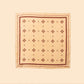Purple Bird 'Mayur Vilas' Twill Silk Pocket Square - Cream and Maroon Motif