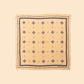 Purple Bird 'Mayur Vilas' Twill Silk Pocket Square - Cream and Blue Motif