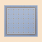 Purple Bird 'Mayur Vilas' Twill Silk Pocket Square - Powder Blue and Cream