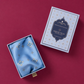 Purple Bird 'Mayur Vilas' Twill Silk Pocket Square - Powder Blue and Cream