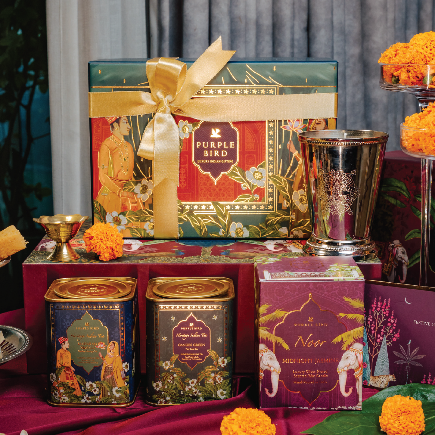 Purple Bird 'Mehek' Luxury Festive Gift Box