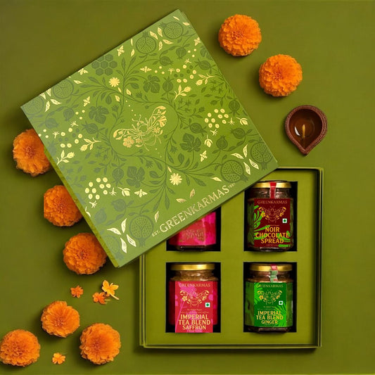 Greenkarmas Green and Gold Gift Box